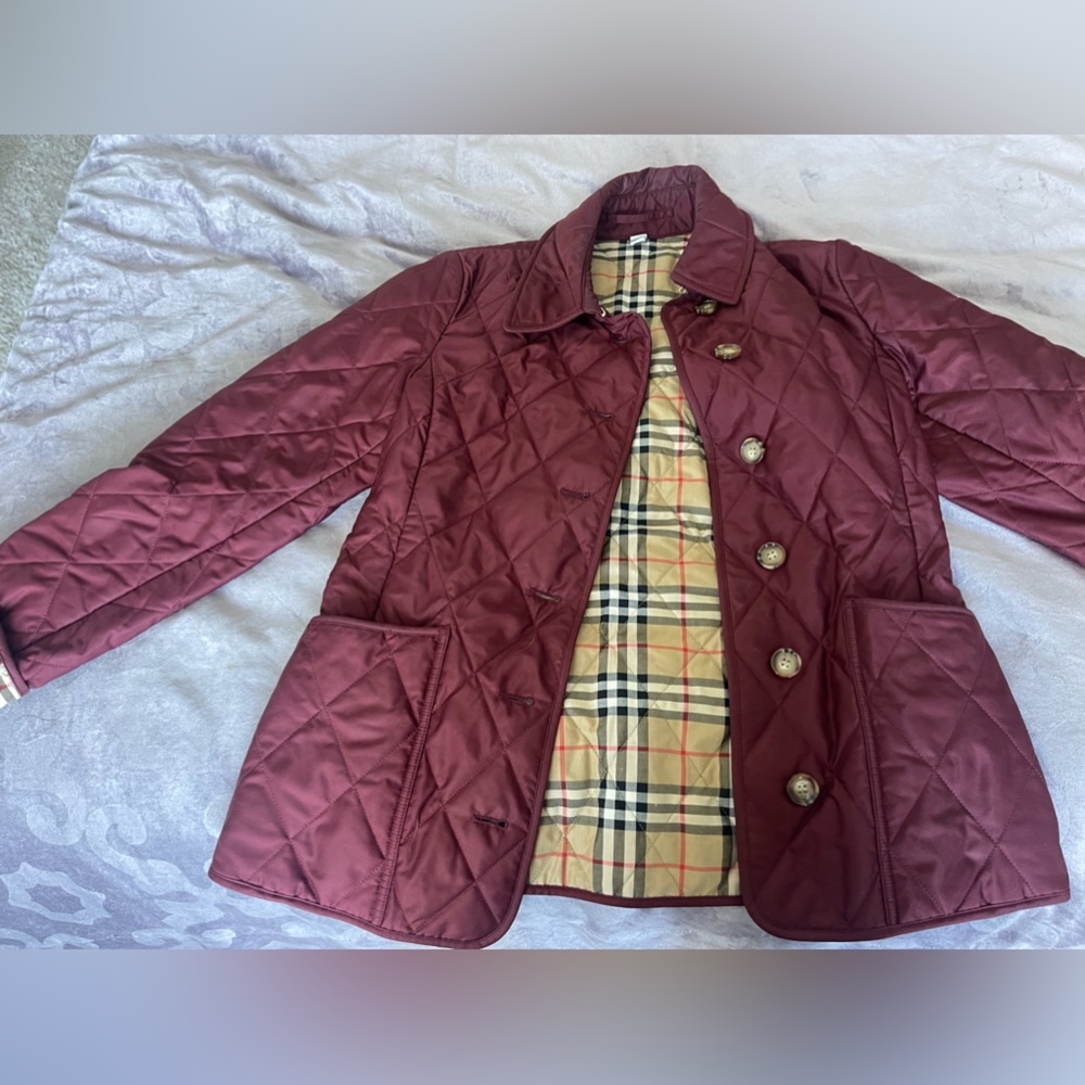 Burberry coat. Worn a few times. Like new